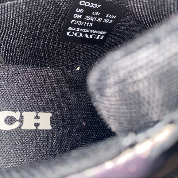 Coach size 9 woman sneakers Zebra print New in box - Picture 7 of 10